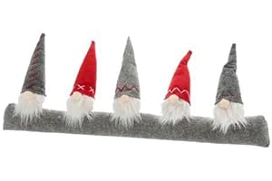 POSTEN ANKER Décoration de Noël - Décoration de Noël et d'hiver - Boudin de porte - Lutin - 70 cm - Bouchon de porte - Joint de fenêtre - Bouchon de traction d'air