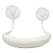 Produktbild Huyiko Mini-Ventilator, tragbar, LED, USB, wiederaufladbar, Hals, zum Aufhängen, doppelter Ventilator, für Zuhause, School, Reise, Urlaub, Sommer, Seaside