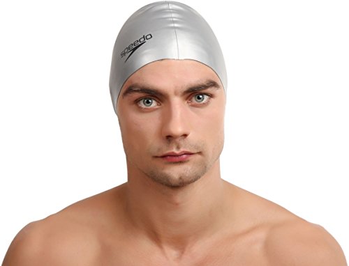 Speedo Palin Silicone - Gorro de nataci n para hombre tama o nico color
plateado