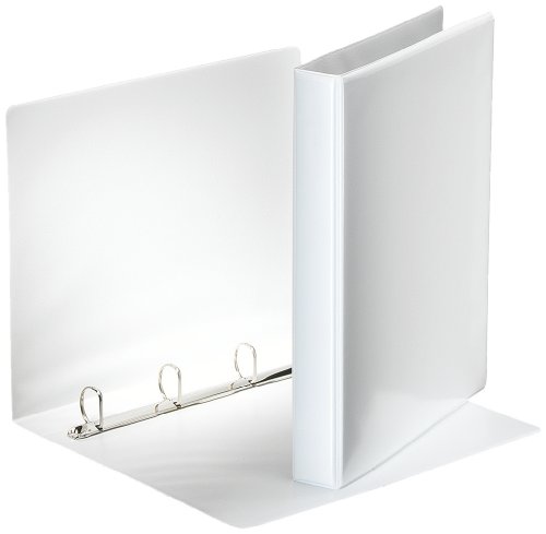 Esselte Group 49700 Essentials - Archivador para presentaci  n  con anillas personalizable  A4  capacidad para 140 hojas  cart  n recubierto de polipropileno  anillas 25 mm   color blanco