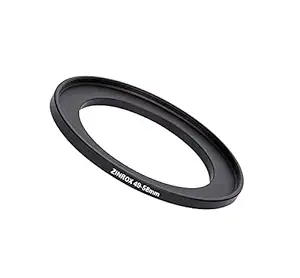 ZINROX 49-58mm Step Up Lens Filter Adapter Ring, Set of 1 Piece - Size : 49mm to 58mm Stepping Ring