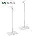 Produktbild conecto CC50294 Lautsprecher-Standfuß (1/4" oder Play3), Standhöhe: 1012mm, Traglast: max. 2,6kg, Sockelmaß: 400x300mm, weiß (2-er Set)