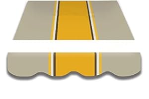 home Trends Preiswert Markisen Tuch Markisenbespannung Ersatzstoffe Diverse Farben Maße 4 x 3 m Markisenstoffen MIT Volant fertig genäht mit Umrandung SPD025