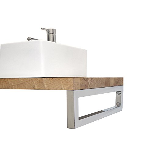 Burgtal 17863 1 Stck. Waschbecken Konsolenhalterung Regalhalterung Wandhalterung Edelstahl Hochglanz poliert 500mm