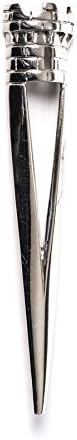 Solid Sterling Silver Castle Turret & Split Dagger Kilt Pin - Made in Scotland 826K