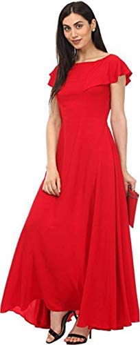 plain red gown