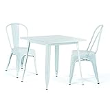 Pack Mesa Lix 80 Mate y 2 Sillas Lix Mate para exteriorTodo un icono del estilo industrial del siglo XXFabricado en acero de alta calidad y tratado con un recubrimiento de pintura en polvo de poliéster especial para el exteriorCombinación perfecta de funcionalidad y originalidadAporta un toque de color a tu terraza o balcón de tu hogarPresenta un acabado mate y está disponible en diferentes tonos pastelA pesar de ser aptas para el exterior, acons