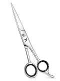 Diseño elegante de este tijeras de peluquero con inserciones removibles para los dedos minimizan el ruido de las tijeras mientras Corte de pelo Proporcionando la sensación más suave durante el uso y las inserciones de dedos extraíbles los hacen ajustables para hombres y mujeres.