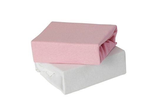 Baby Elegance Crib/ Cradle Fitted Sheet (Pack of 2, Pink)