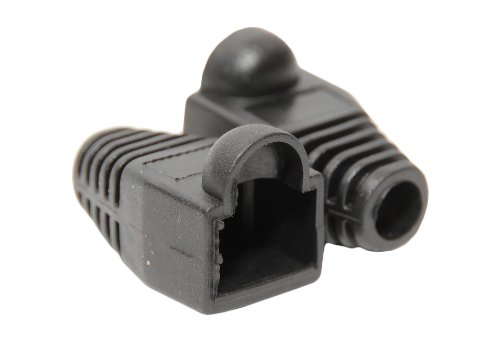 BIGtec 100 er Pack RJ45 Knickschutztüllen schwarz für Modularstecker RJ45 Knickschütz Hülle Knickschutzhülle für Crimpstecker , Knickschutz für RJ45 Stecker zur Kabelkonfektion , RJ45 Tüllen für Netzwerkstecker , für CAT.5 CAT.5e CAT.6 Stecker - 2