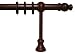 Produktbild Gardinenstange aus Holz mit 28 mm Durchmesser in Nußbaum, viele Größen, 200 cm