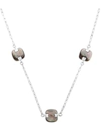 Collar con colgante en forma de manga corta para mujer Misaki plateado AMIDALA QCUNAMIDALA