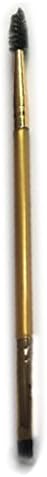 Professional Duo Eyebrow Brush Spoolie Brush Lash Brush Angled Eyeliner/Eyeshadow Cosmetic Makeup Brush (1 Pc, Yellow)