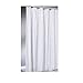 Produktbild Duschvorhang weiß 120x200 cm Stoff Textil Beschwerungsband & Ringen weiss Dusche
