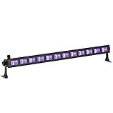 led bar auto mit e prüfzeichen Schwarzlicht Beleuchtung: 12x3W LED UV Beleuchtung, Hochleistungsschwarzlicht, Spannungsbereich 110v-240v, Frequenz 50/60 Hz,395-400 nm Wellenlänge von UV-A Licht ist genau sicher für das menschliche Auge oder die Haut.