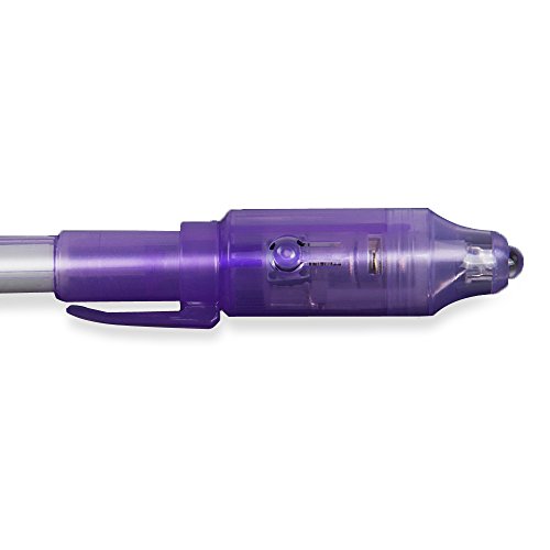 AKUNSZ 5 Stück UV Geheimstifte mit UV Licht Lampe, unsichtbar schreiben, 13.2cm inkl. wechselbaren Knopfzelle - 4