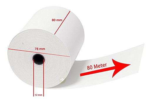 Preisvergleich Produktbild 80mm Bonrollen Thermorollen (10er Pack)