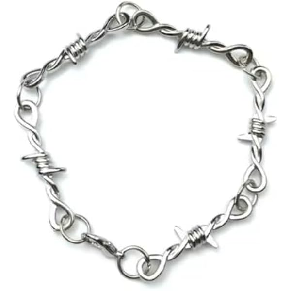 Collana girocollo in filo di ferro nero con zarcce piccole Collana girocollo da donna in stile punk gotico hip-hop con filo spinato e piccole spine  36