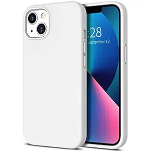 Hython Case for iPhone 13 Case, Soft Liquid Silicone Gel Rubber Bumper Phone Case Cover, Anti-Scratch Microfiber Lining Thin Slim Fit Hard Shell Shockproof Full-Body Protective Case 6.1 inch, White