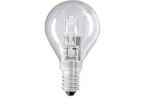 STATUS, TESCO, GE, SYLVANIA 6 x 28W = 40W Equivalent SES E14 Small Screw Cap Clear Low Energy Saving Halogen Golf Ball Globe Round Lamps