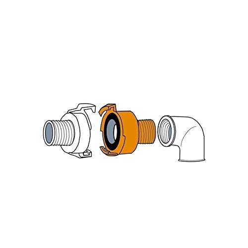 Stabilo-Sanitaer Messing Schlauchstück 3/ 4 Zoll 26,5mm Aussengewinde Gewindestück Schlauchanschluss mit GK-Kupplung, Klauenkupplung, Schlauchkupplung, Schnellkuppl - 4