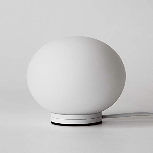 Preisvergleich Produktbild Weiß Leselampe Glas Schreibtischleuchte Einfach Tischlampe LED Tischleuchte Geeignet für Büro Schlafzimmer Bibliothek Arbeitszimmer Bar Café Loft Wohnzimmer Studie Lobby Gallerie