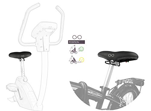 SellOttO RELAX - Asiento ancho cómodo Gel anti prostatico dermatitis Hombre Mujer para bicicleta estatica ciutad y fuera ciutad - Echo en Italia