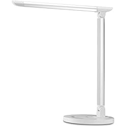 TaoTronics Lampe de Bureau LED 5 Modes de Couleur et 7 Niveaux de Luminosité Ajustable Contrôle Tactile Protection des Yeux Lampe de Table avec 1 Port Chargeur USB pour Charger Smartphone