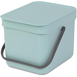 Brabantia Sort & Go - Panier à déchets, Plastique, 6 L - Vert Menthe