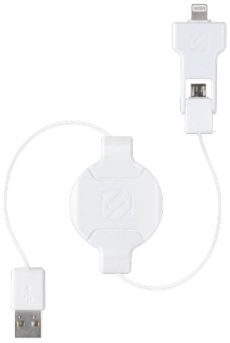 Preisvergleich Produktbild Scosche i2RW strikeLINE Retractable Sync Kabel für Lightning weiß