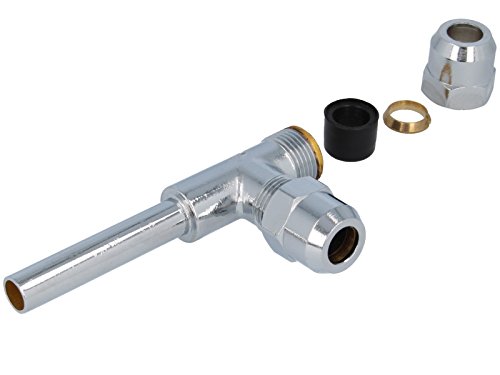 tecuro T-Stück Abzweig Verteiler für Eckventil ms-verchromt für Eckventil - 2