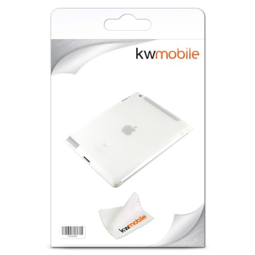 kwmobile Hülle für Apple iPad 2 / 3 / 4 – Smartcover Kompatibles Backcover Case Tablet Schutzhülle TPU Silikon – Tabletcase Cover Weiß - 6