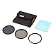 Produktbild Onleny 52/58/62 / 67mm Filterset Slim UV CPL ND4 Filter mit Aufbewahrungstasche + Reinigungstuch 5 teiliges Kit für Digitalkamera