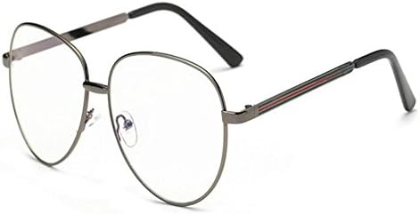 HuicaiComputer Glasses Clear Lens Round Metal Frame Reading Glasses Decor Fashion Retro Eyewear Eyeglasses
