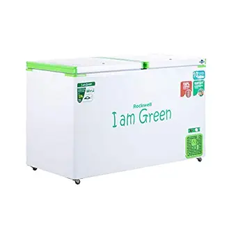 ROCKWELL Convertible Green Freezer GFR450DDUC, 416 Litres, On Body, Copper Cooling Coil, Upto 53% Power Saving, 90mm PUF, Double Door