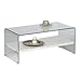 Produktbild Alfa-Tische M1784 Couchtisch Casio, 100 x 50 cm, geformtes Glas mit Ablageboden