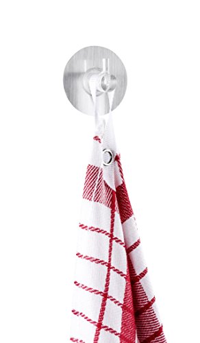 Wenko 21790100 Static-Loc Universalhaken Edelstahloptik, 2er Set, Befestigen ohne bohren, Kunststoff, 3,8 x 1,6 x 3,8 cm - 7