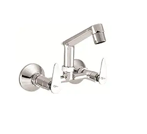 Qblu Beak Wall Mounted Full Brass Sink Mixer with Brass Casted spout