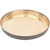 Yadav Craft Metal Handmade Pooja Thali (Bronze, 600g)