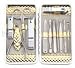 Keiby Citom Professional Stainless Steel Nail Clipper Travel & Grooming Kit - High Quality Nail Tools Manicure & Pedicure Set of 12pcs with Luxurious Case(Gold)