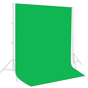 Hpusn Photography Green Backdrop Background: 6 x 9 ft Black Non-Woven Fabric Backdrop Background Screen for Photo Video Studio&Video and Televison(Background Only)