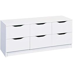 Inter Link Commode bahut bas panneaux de particules décor blanc