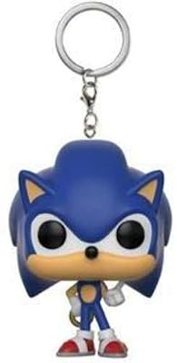 Funko- Pocket Pop Keychain Sonic with Ring, 20289, Multi, 4 cm
