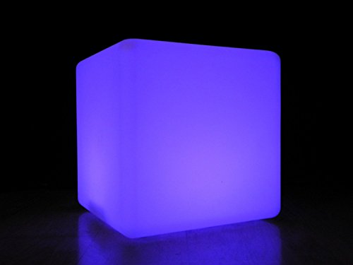 7even® LED Design Cube / LED Leuchtwürfel / Hocker, Sitzwürfel, Tisch, Akku oder Netzbetrieb, Fernbedienung - 6
