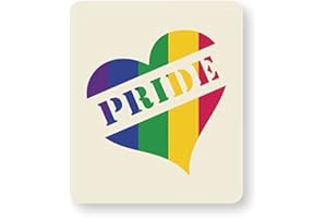 FS STENCILS Gay Pride Love Heart Face Painting Stencil 7cm x 6cm Washable and Reusable