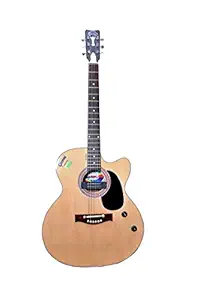 Givsun Venus Rose Natural 6-String Cut A Way Right Hand Acoustic Semi-Electric Guitar With Bag And Free 1 Set String,2 Picks