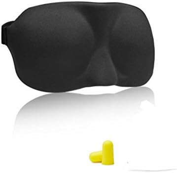Sleep Mask 3D Eye Mask Sleep Eyeshade Mask Travel Flight Mask (Black)