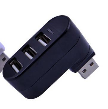 SAWAKE USB 2.0 Hub Verteiler 3 Ports Highspeed 180° drehbar Splitter Für Laptop Notebook PC Computer - 4