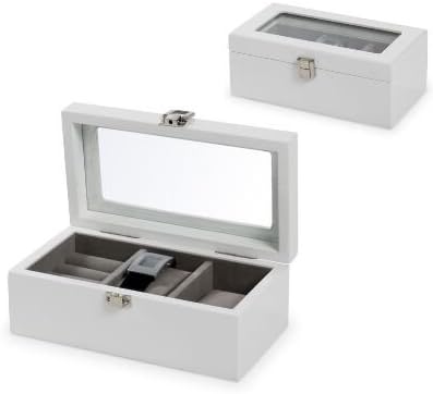 Watch box laquered white 7,56x4,13x2,76”