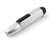 Battery Powered Nose Hair Trimmer Shaver Black Silver Tone for Man